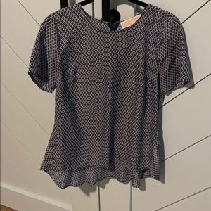 Michael Kors navy and white blouse - small
